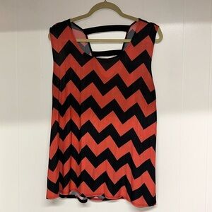 Star Vixen Stripped Sleeveless Blouse SzXl